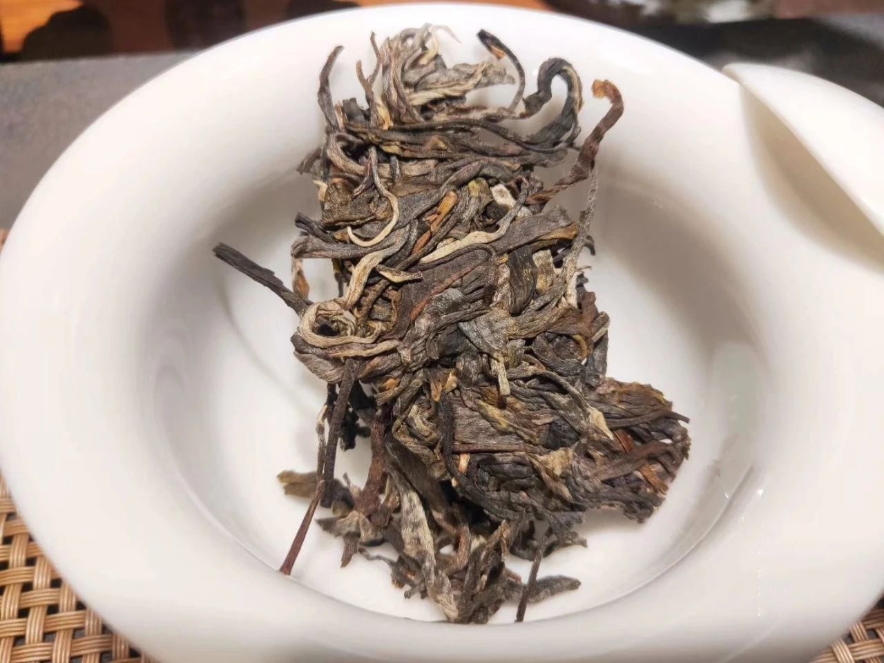 Fresh tea leaves spread out for sun-withering
